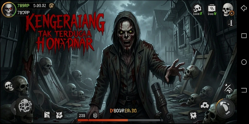Tangkapan layar gameplay 789RP menampilkan suasana Horror yang mencekam.