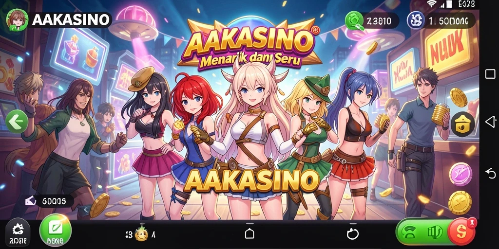 Tampilan gameplay menawan dalam AAKASINO di dunia Anime.