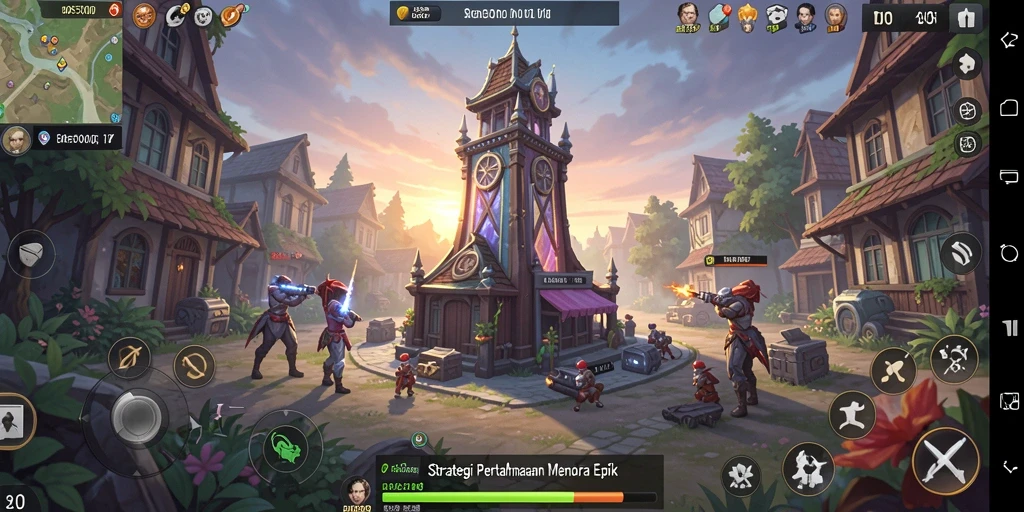 Tampilan gameplay menarik dari BOS5000 dengan strategi Tower Defense yang intens.
