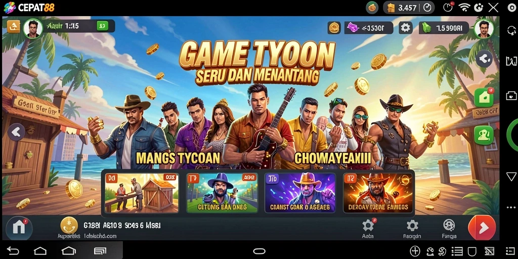 Gameplay seru di CEPAT88 dengan elemen Tycoon yang menarik.