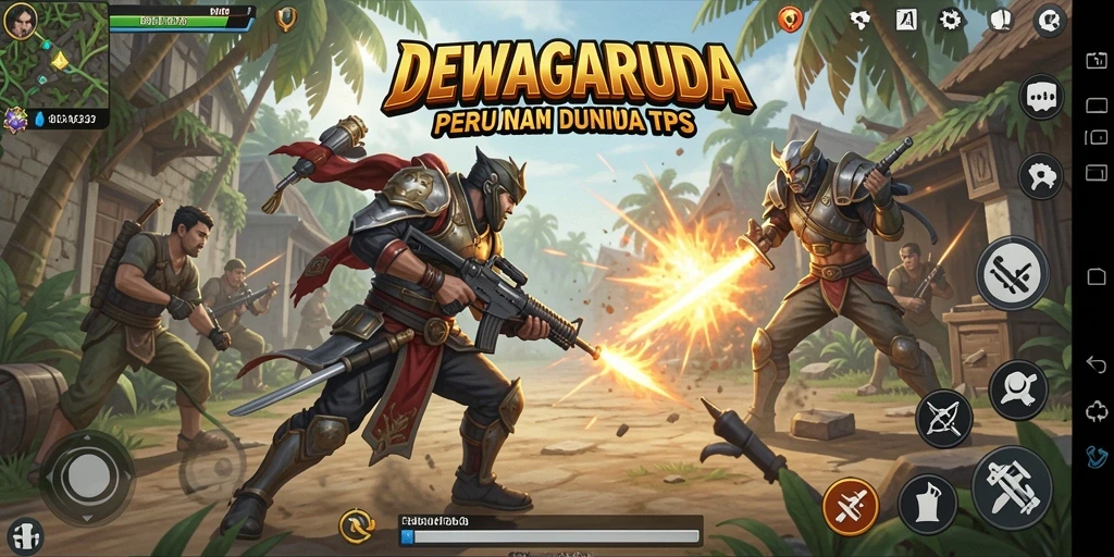 Tampilan mendebarkan dalam DEWAGARUDA saat pertempuran berlangsung.