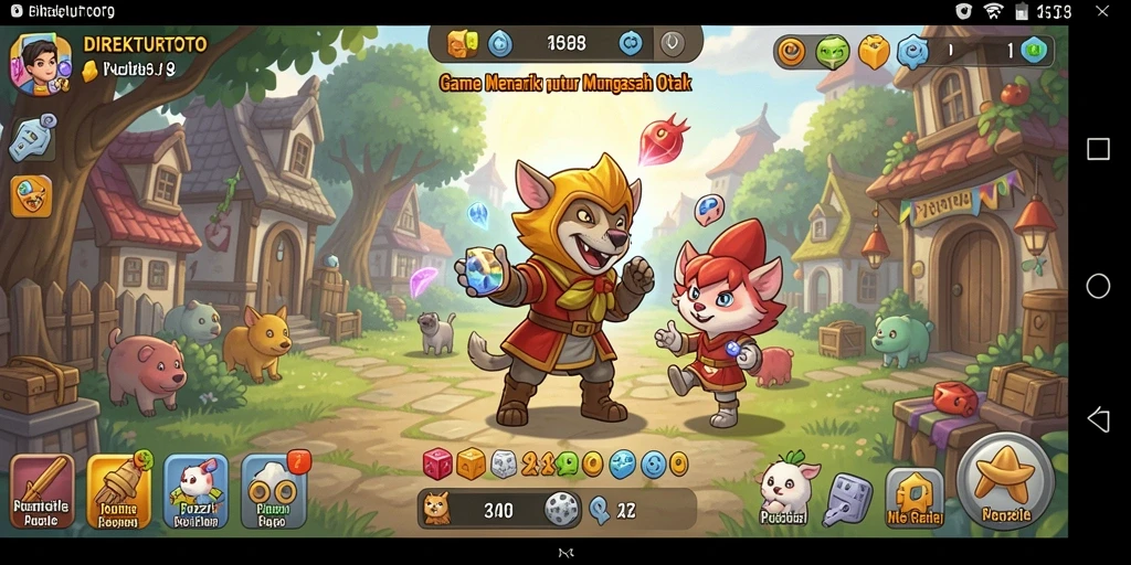 Screenshot gameplay DIREKTURTOTO menampilkan tantangan menarik di setiap level.