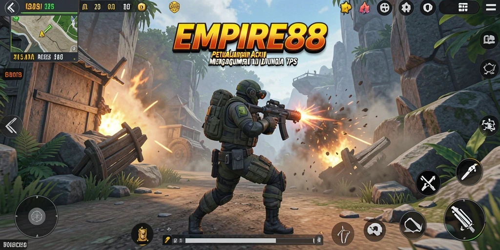Tampilan gameplay seru di EMPIRE88 dengan aksi tembak-menembak.