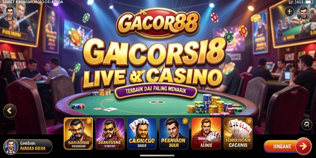 Tampilan menarik dan gameplay seru di GACOR88 Live Casino.