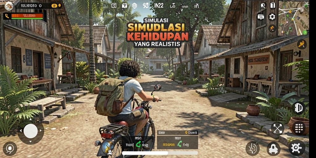 Gameplay realistis yang menggambarkan kehidupan sehari-hari.