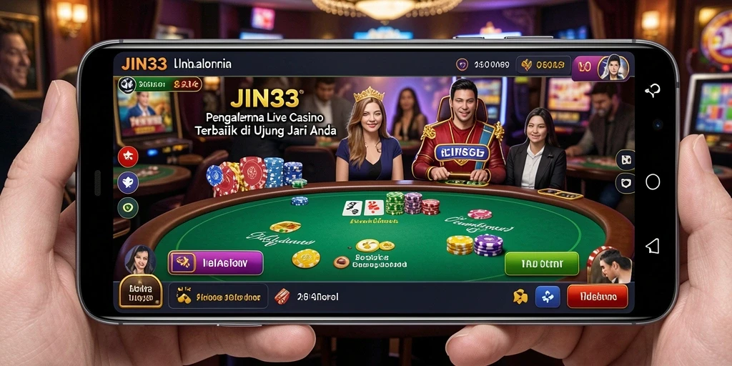 Tampilan gameplay Live Casino yang menarik di JIN33.