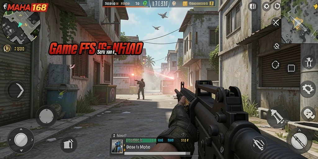 Screenshot gameplay MAHA168 menampilkan pertempuran yang intens dan grafis yang mengagumkan.