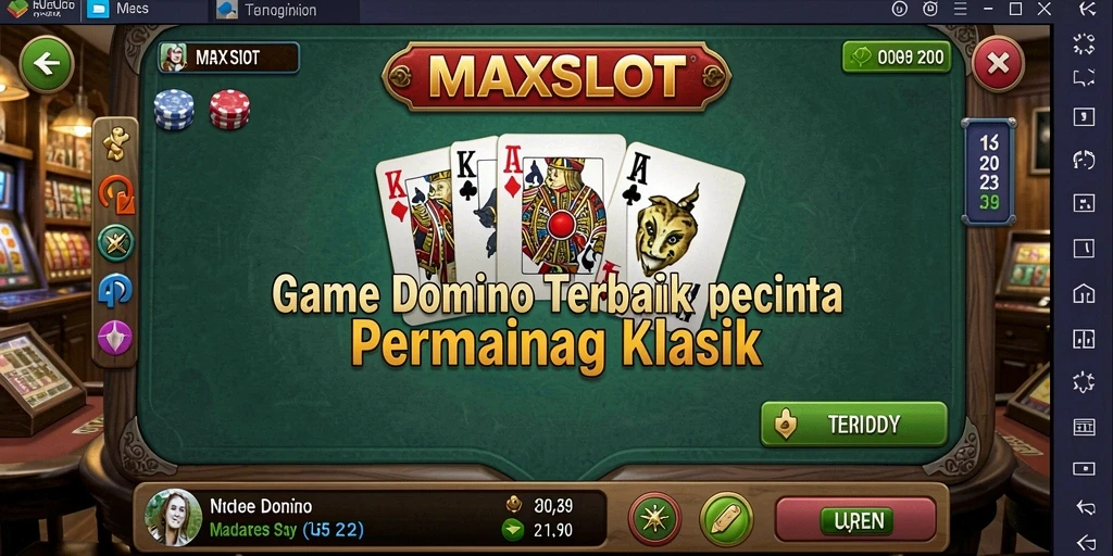 Gameplay seru dalam MAXSLOT yang menampilkan papan domino.