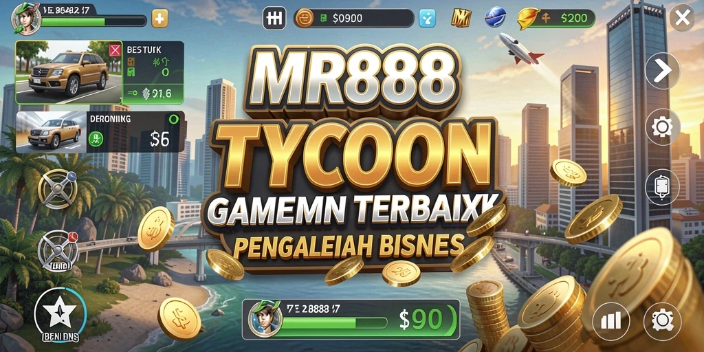 Screenshot gameplay MR888 menampilkan interaksi pengelolaan bisnis.