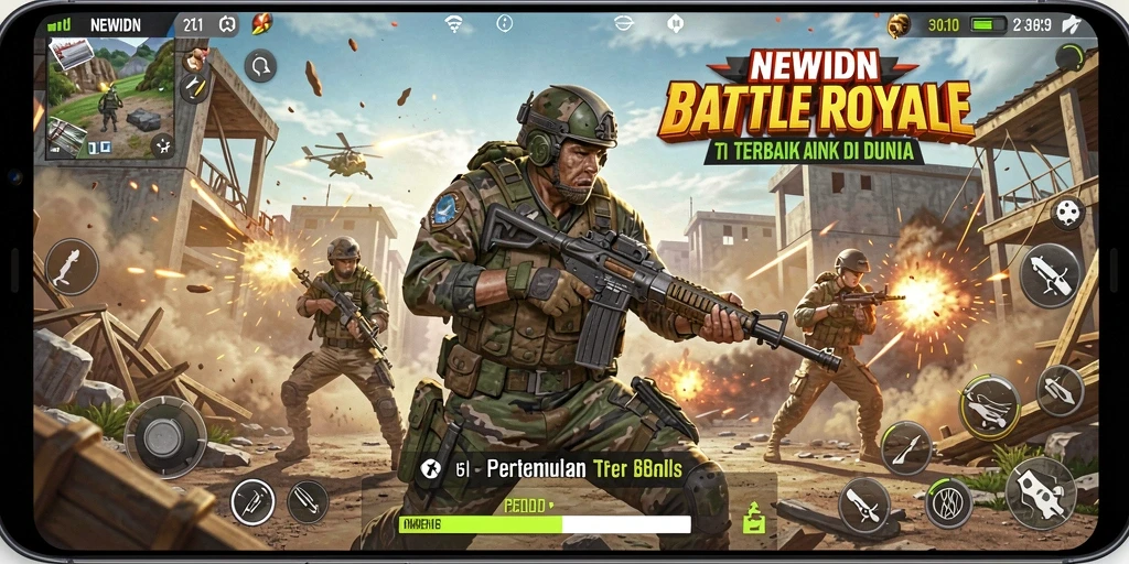 Gameplay intens di NEWIDN dengan pertempuran tanpa henti.