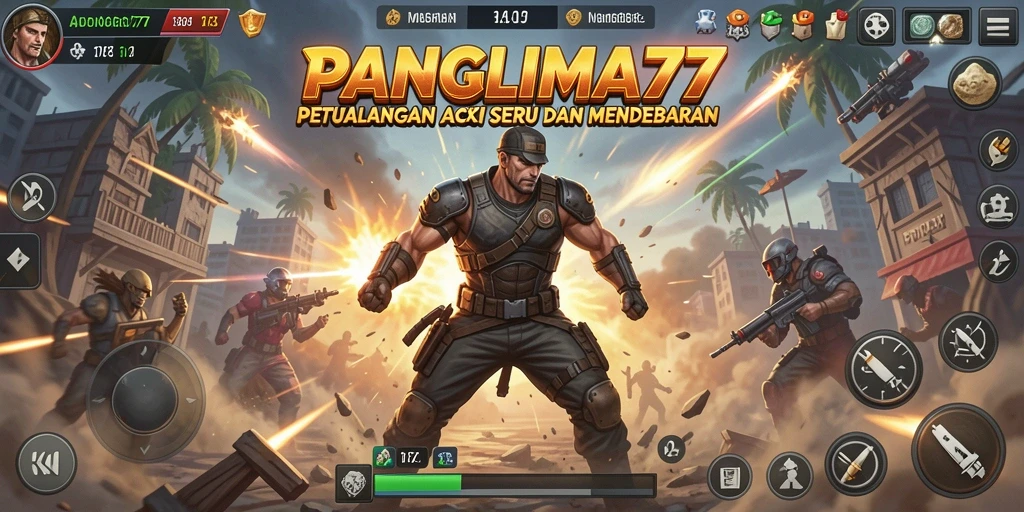 Tampilan gameplay seru dari PANGLIMA77 yang penuh aksi.