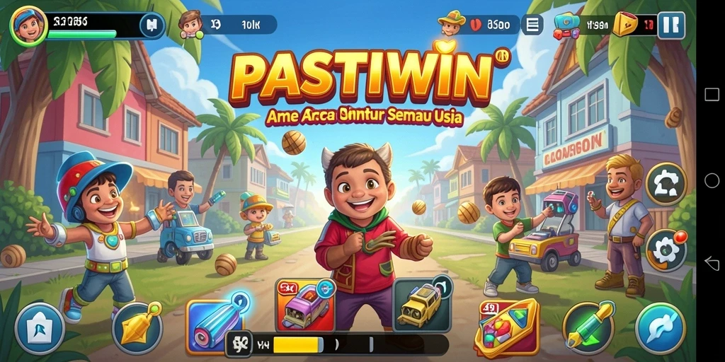 Tampilan gameplay seru PASTIWIN dengan level menantang.