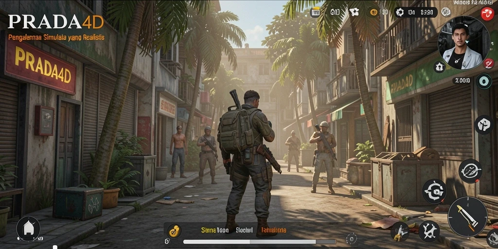 Tampilan gameplay PRADA4D yang interaktif dan mendalam dalam simulasi.