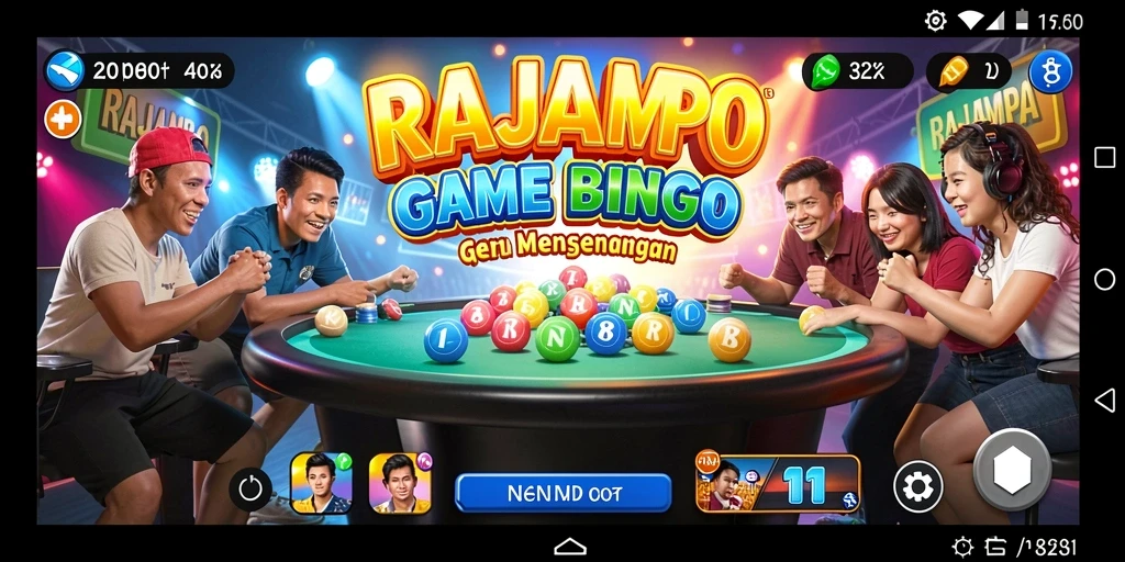 Screenshot gameplay RAJAMPO, menunjukkan keseruan bermain Bingo.