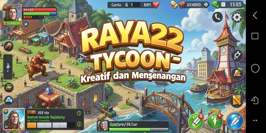 Screenshot gameplay RAYA22 menampilkan manajemen bisnis yang seru.