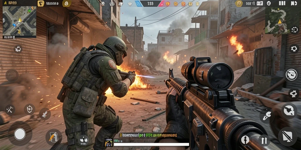 Tampilan gameplay RR89 yang mendebarkan dan penuh aksi.