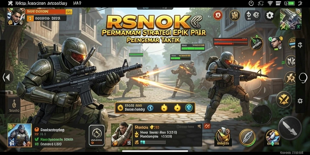 Tampilan gameplay strategis dalam RSNOK yang memukau.