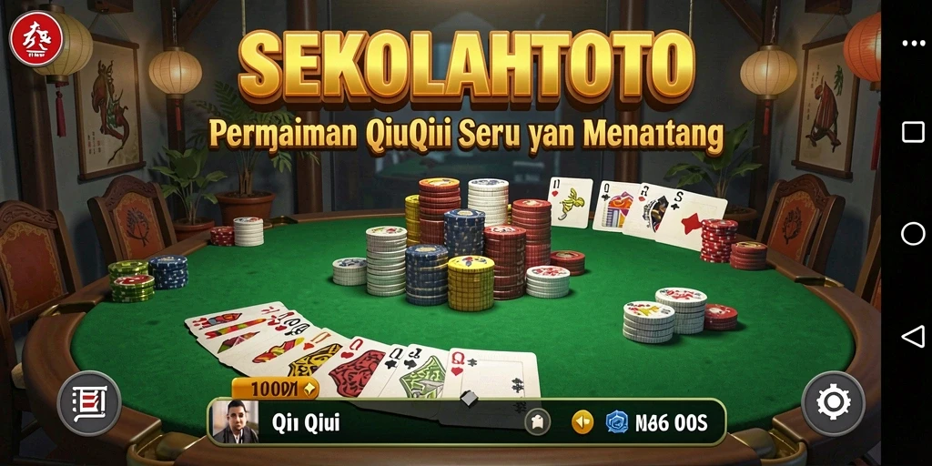 Tampilan gameplay seru QiuQiu di SEKOLAHTOTO.