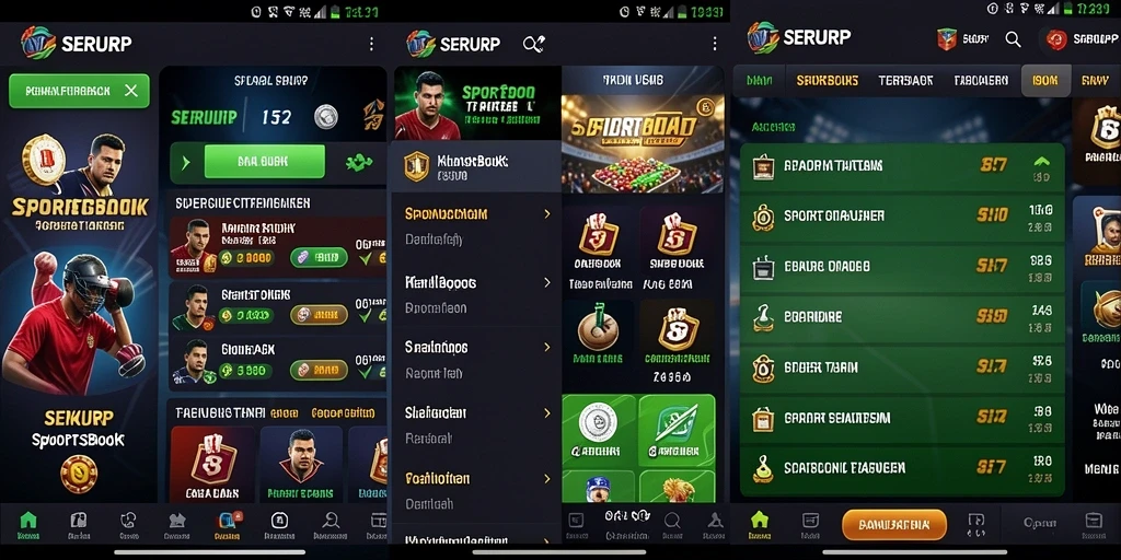 Tampilan screenshot SERURP dengan fitur taruhan olahraga yang menarik.