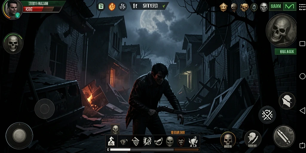 Tampilan gameplay menegangkan di dunia kegelapan.