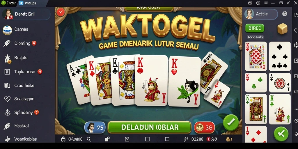 Tampilan gameplay seru dalam WAKTOGEL yang menampilkan strategi Domino.